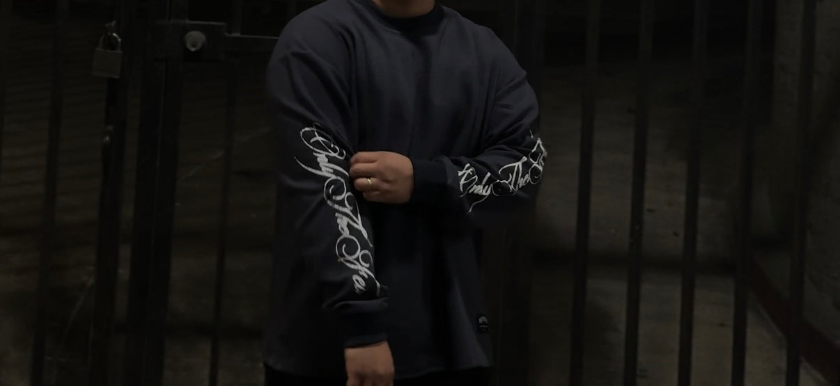 SCRIPT LOGO THERMAL (BLUE-GRAY)